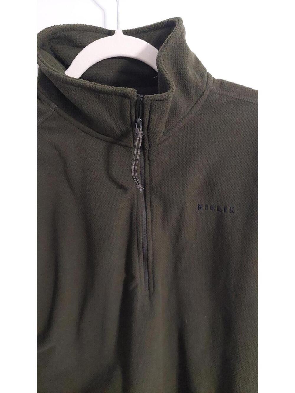 KELLIK Olive Green Half-Zip Fleece Pullover